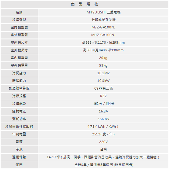 MUZ GA100NJ